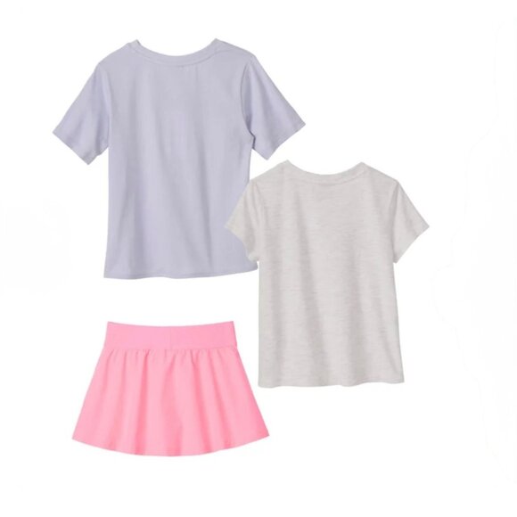 PUMA Kid Girls Size 2T 3-piece Active Set Pink Purple Sun Struck T-Shirts Skort - Picture 6 of 6